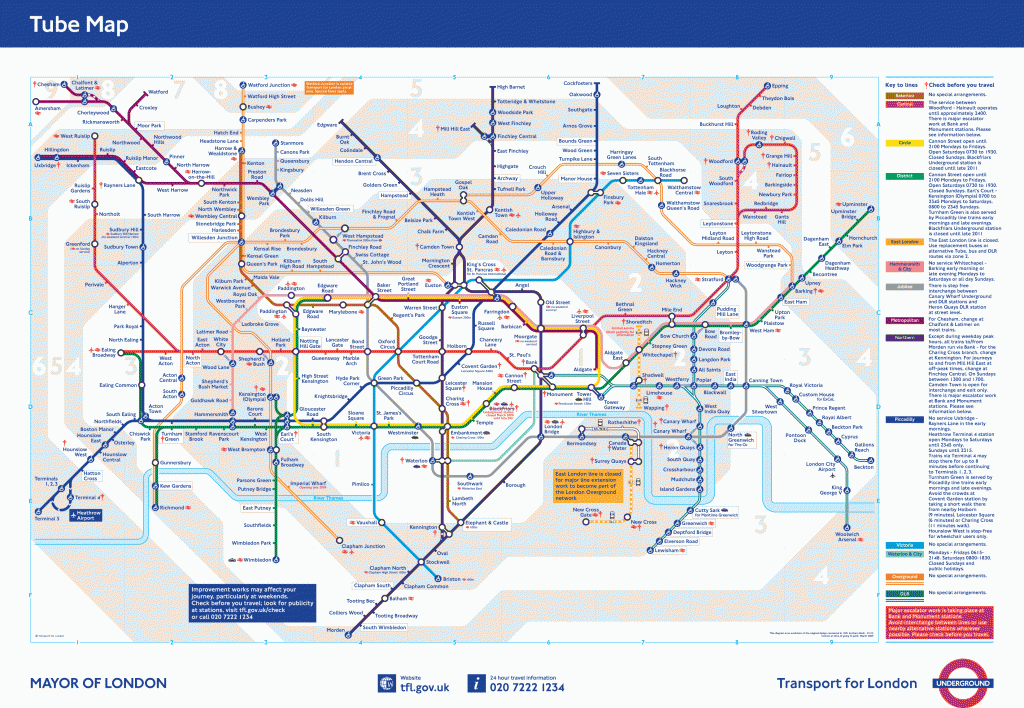 倫敦地鐵圖 standard tube map